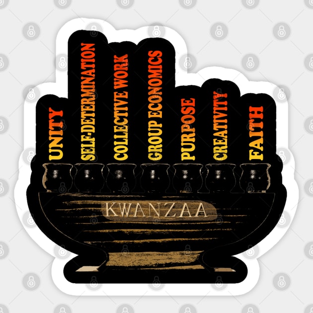 Kwanzaa Kinara Sticker by IronLung Designs